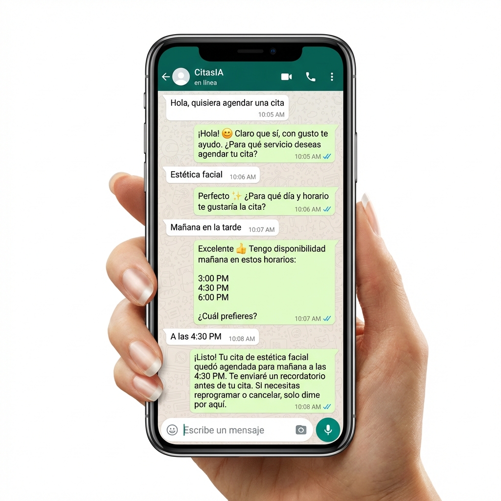 CitasIA WhatsApp Mockup